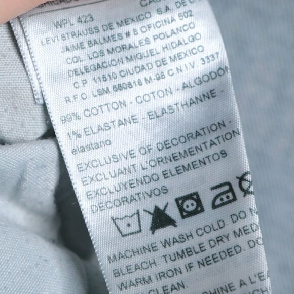 Levi's Signature Straight Fit Mens Jeans Blue Whiskered Denim Zipper Fly 32x32 - Picture 8 of 12